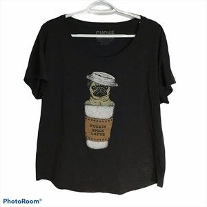 Pugkin Spice Latte Tee size L